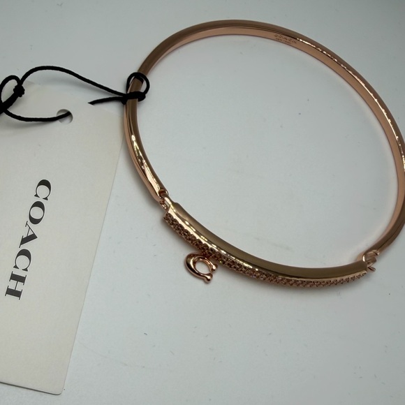 COACH Rose Gold Pave Bar C bracelet MSRP $98 nwt - Picture 5 of 13